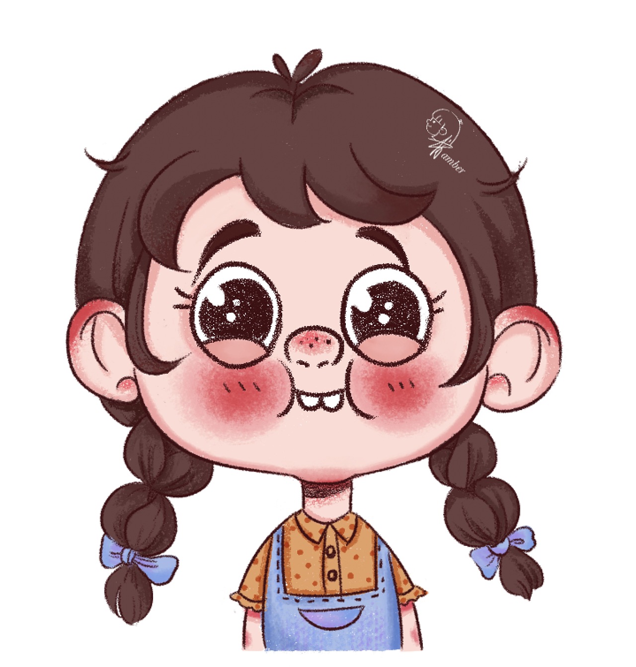 原创表情——麻花妹