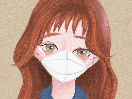 口罩女孩（個人主頁-ZNDMyMDY0MzY=） - 新銳潮流插畫 - 站酷設(shè)計師芋丸呀原創(chuàng)素材 - 站酷ZCOOL