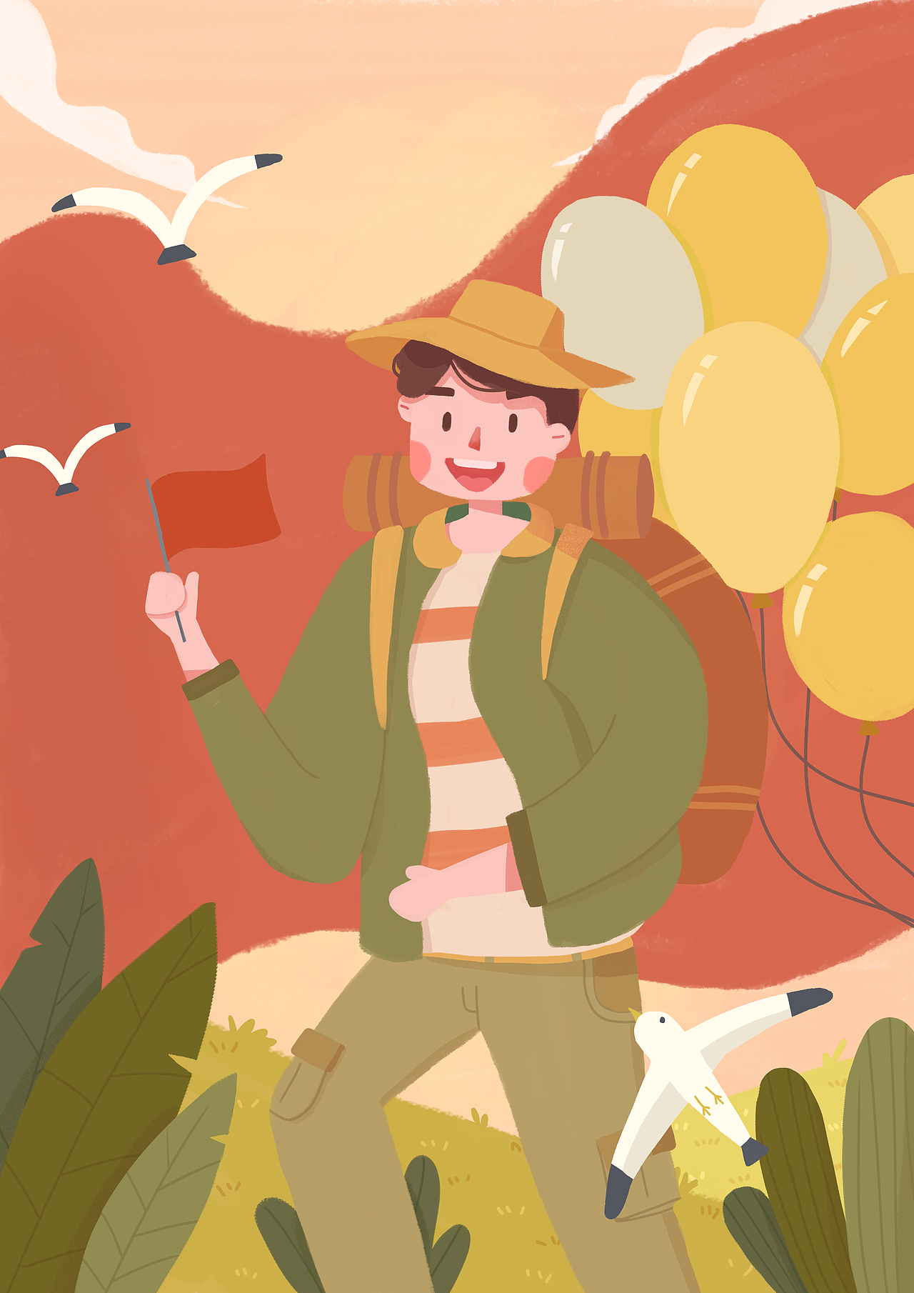 扁平插畫（圖ZMjI3NDEwNTc2） - 兒童插畫 - 站酷設(shè)計師超大杯原創(chuàng)素材 - 站酷ZCOOL