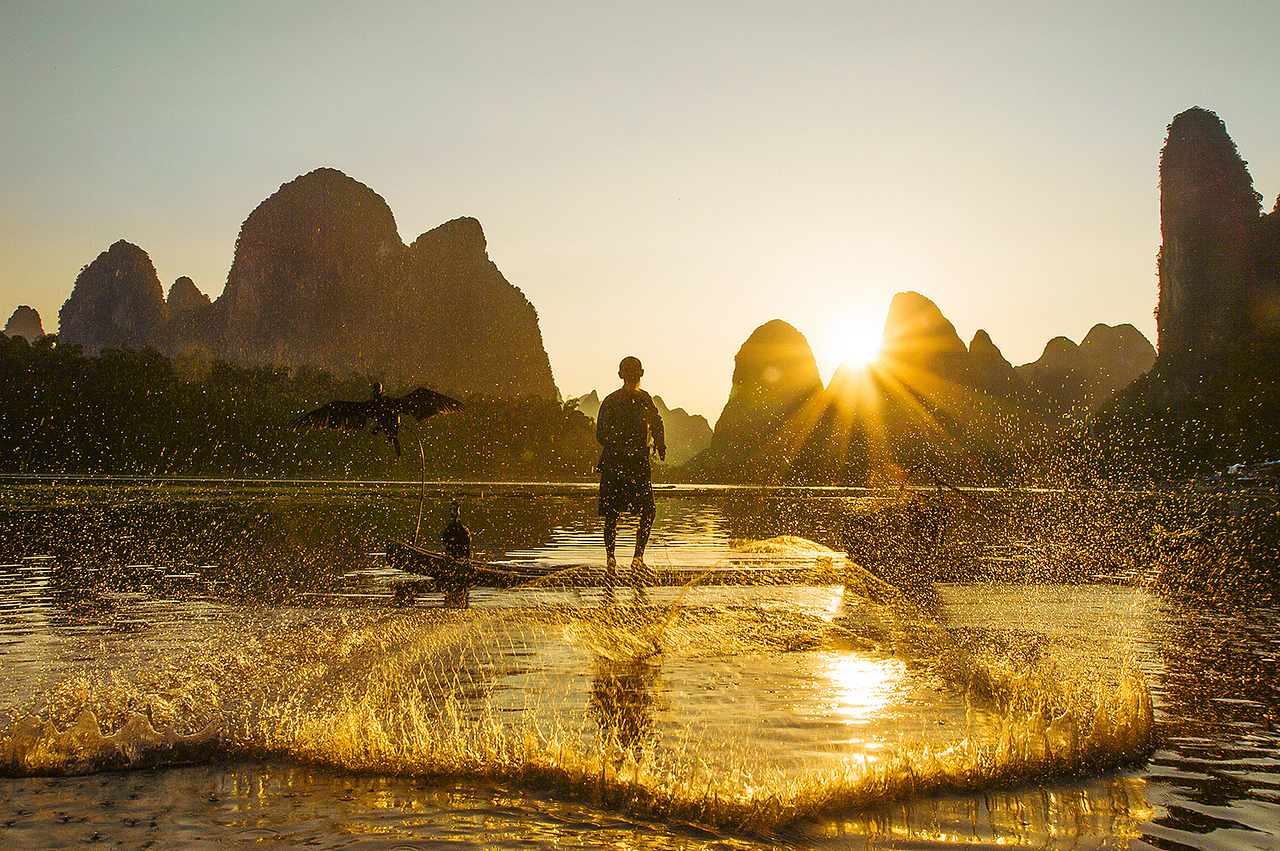 修片拯救昏暗自然风景照片附动图素材