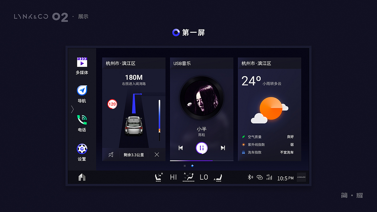 领克02车机主题设计--简耀