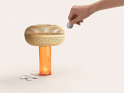 竹编存钱罐|Bamboo piggy bank