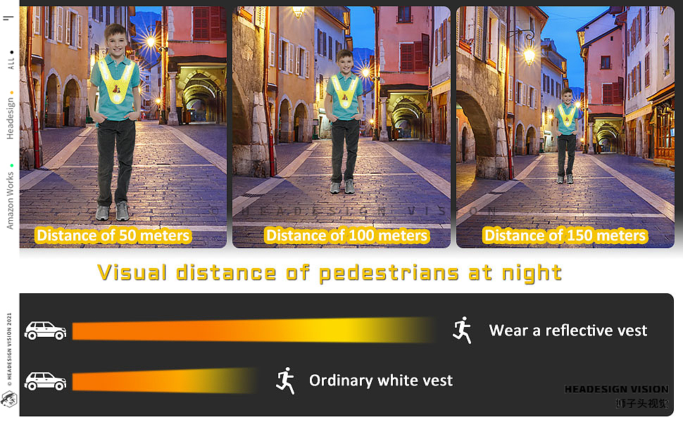 儿童反光背心亚马逊产品拍摄_主图设计_A+详情页设计