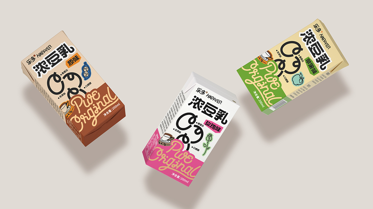 原创-尚智×乐多|浓豆乳系列包装|食品包装设计