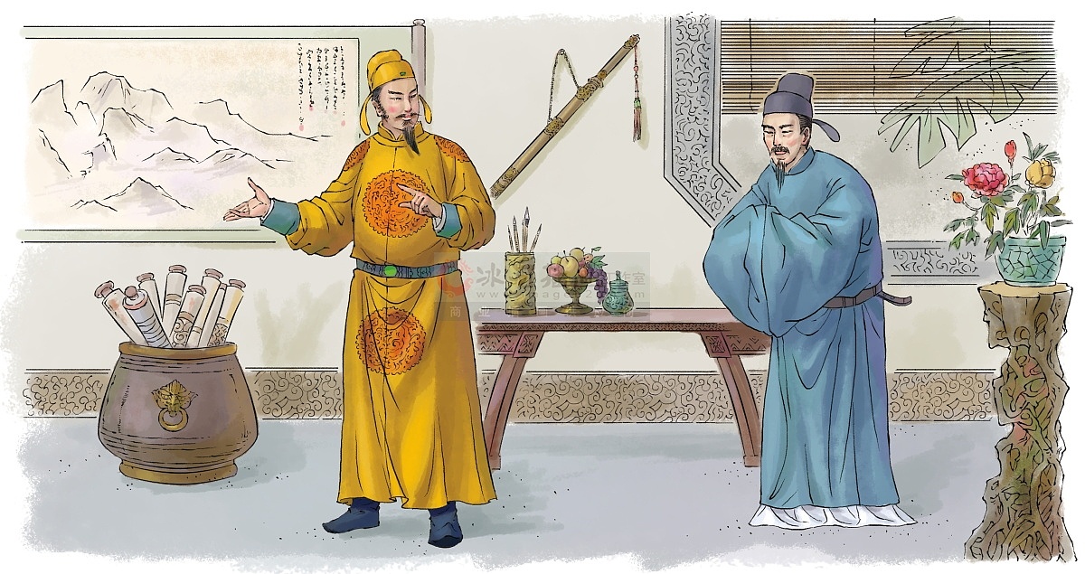 中小学名著分级阅读历史类上下五千年彩色水墨儿童插画