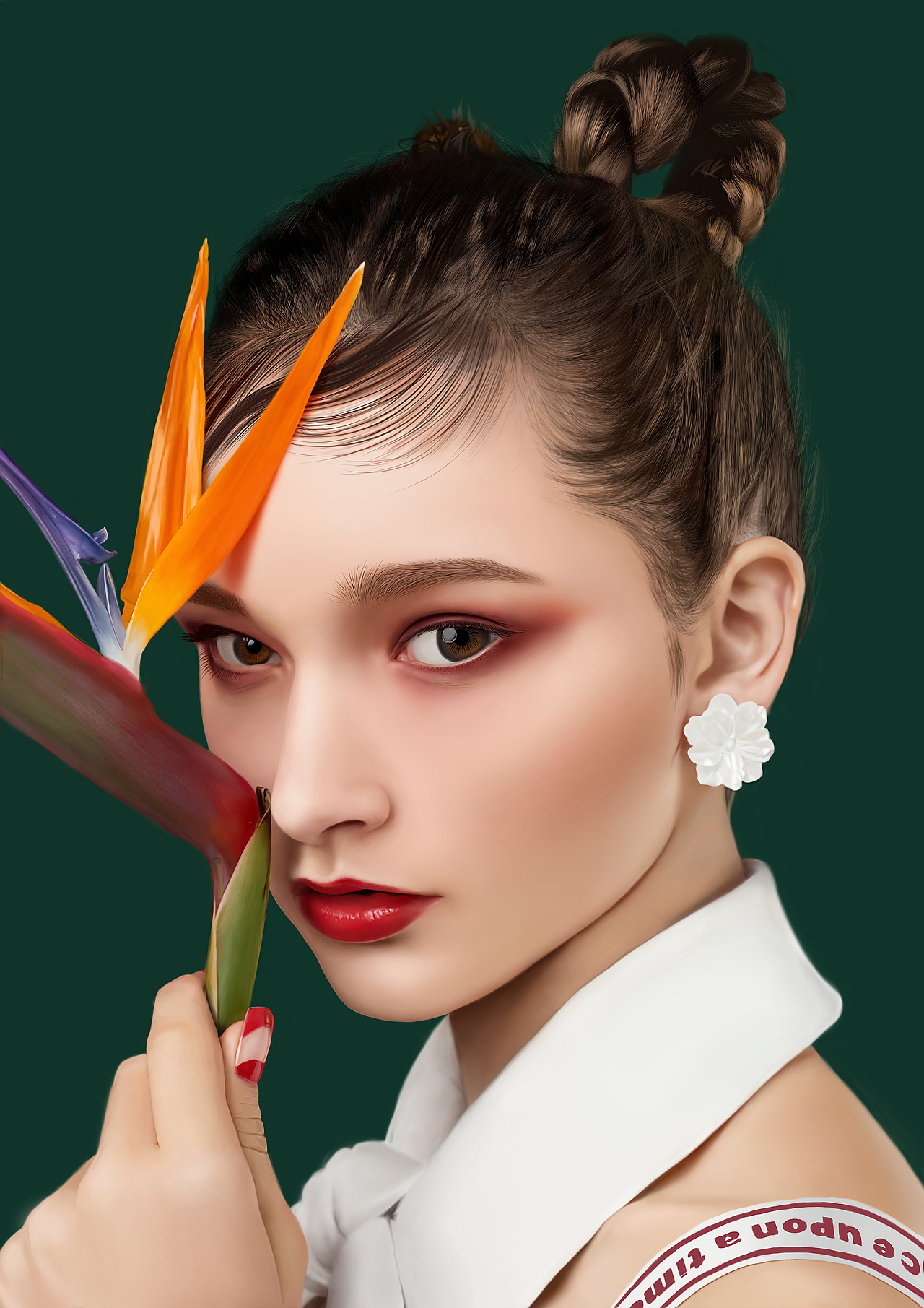 写实手绘-人物-彩妆美女画法