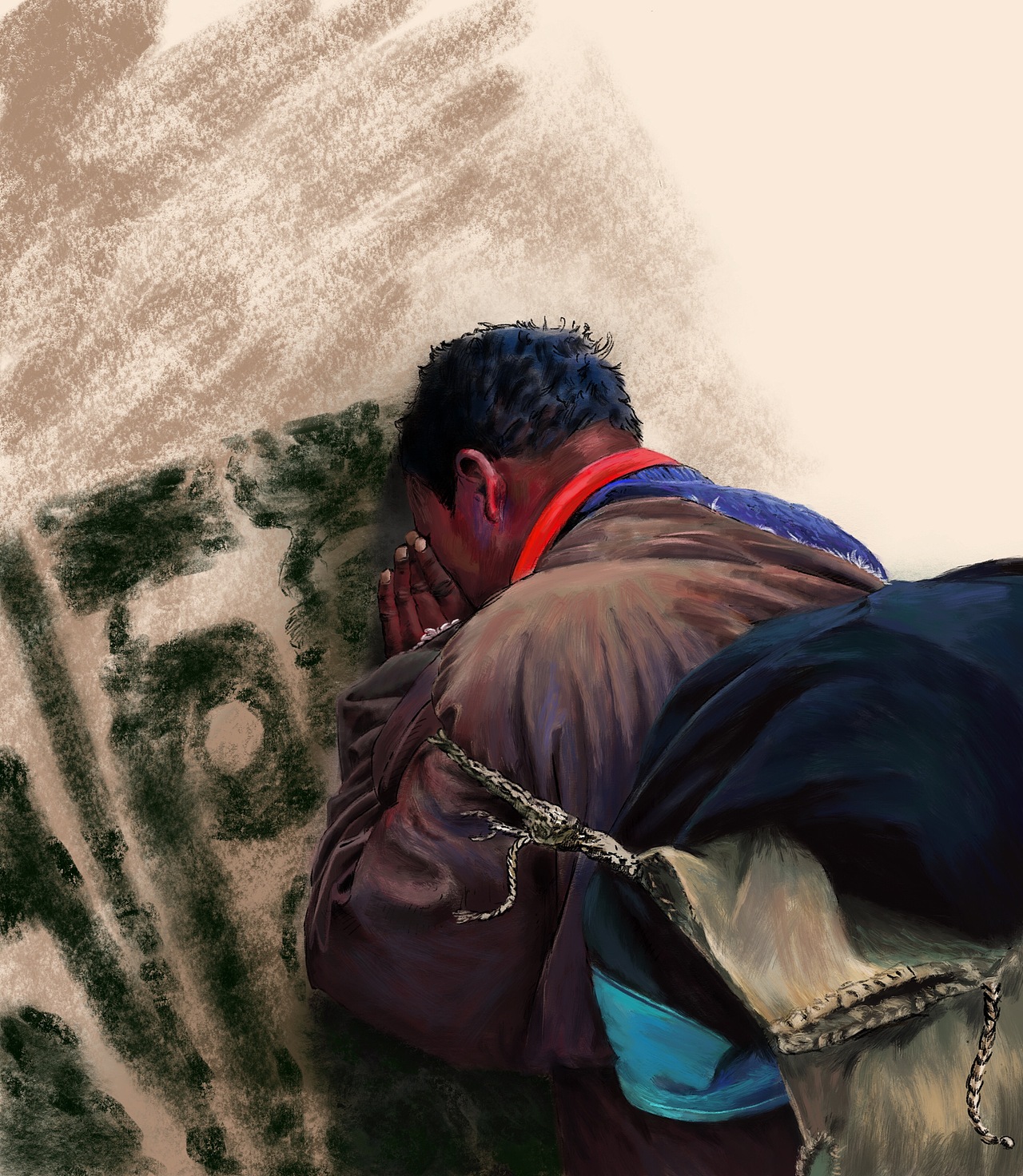 祈祷（图ZNjAzMjM3NDA=） - 创作习作 - 站酷设计师追云原创素材 - 站酷ZCOOL