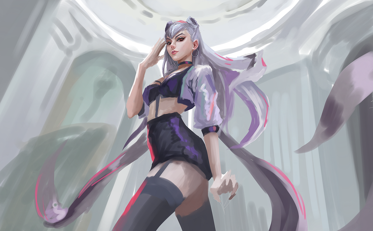 KDA伊芙琳（图ZMzYwMDY1NDg0） - 游戏原画 - 站酷设计师RAICHY原创素材 - 站酷ZCOOL