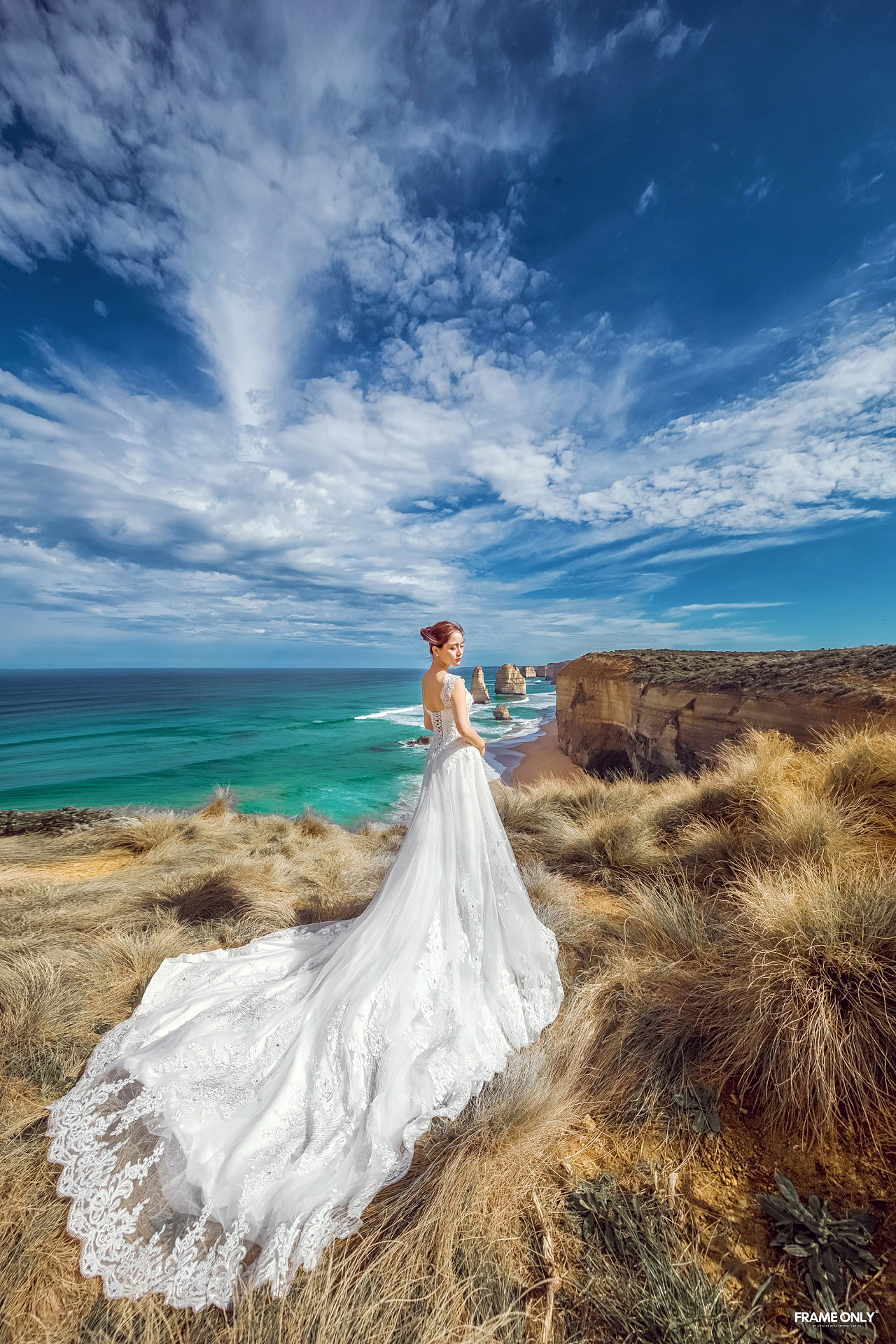 澳洲拍婚纱_澳洲粉色婚纱礼服图片