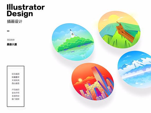 &quot;燕京八景&quot;小插画