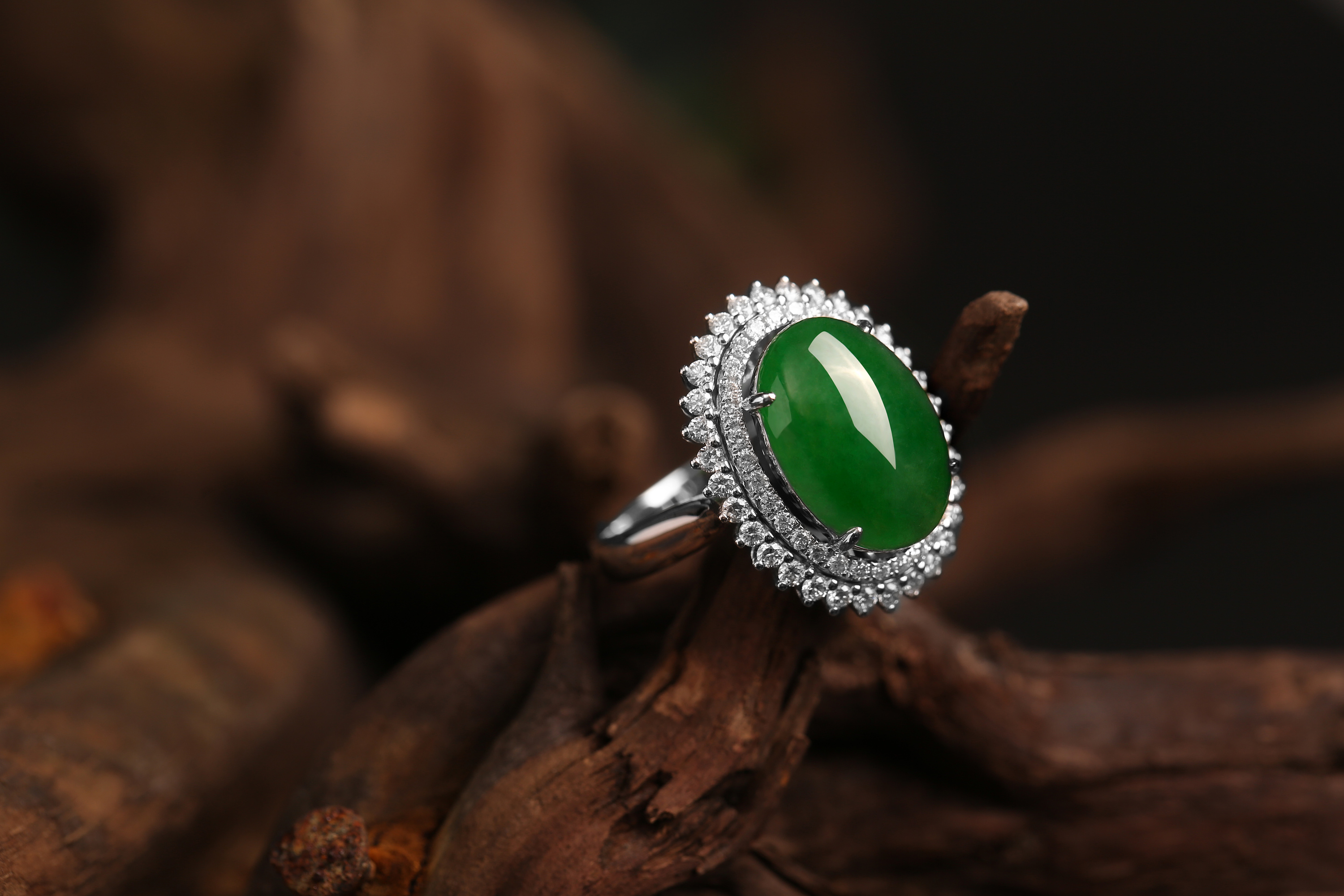 翡翠戒指 翡翠 珠宝摄影