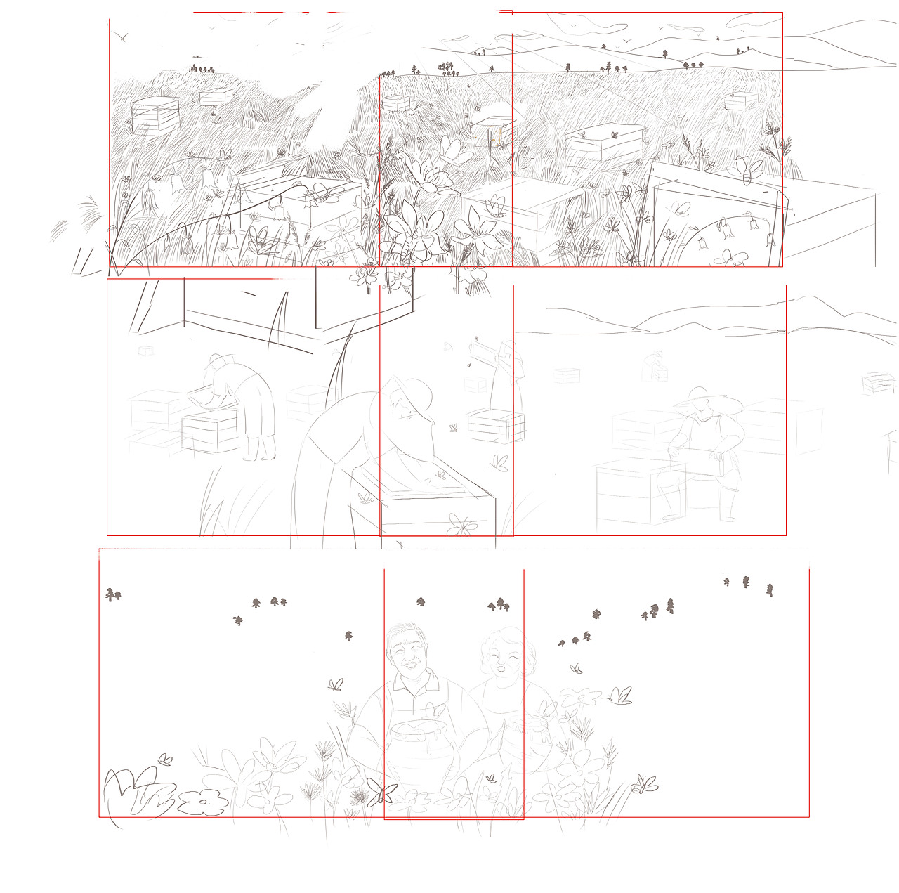 蜜蜂包装插画（图ZMTMyMDIxMjg0） - 商业插画 - 站酷设计师苏拉米娅原创素材 - 站酷ZCOOL