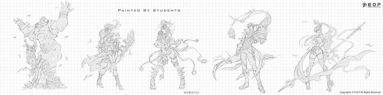 元素动力 | 学员角色立绘设计小稿作业（图ZMTM4NTE1MTIw） - 创作习作 - 站酷设计师元素动力CG原创素材 - 站酷ZCOOL