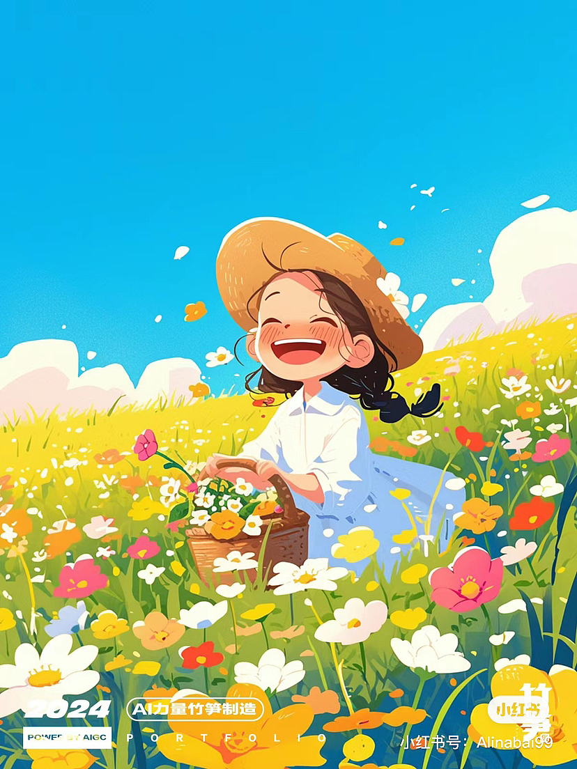 Midjourney出发一组扁平插画