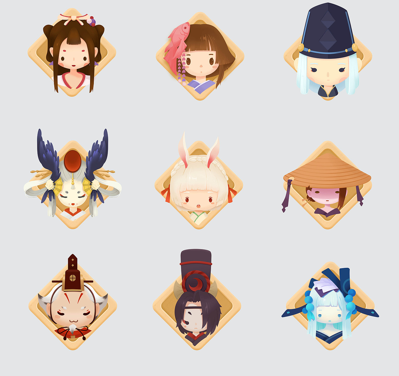 阴阳师icon|ui|图标|missrred_原创作品-站酷zcool