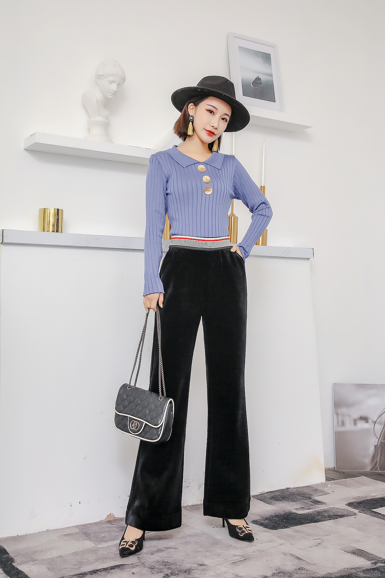 淘宝服装摄影模特拍照女装棉服拍摄