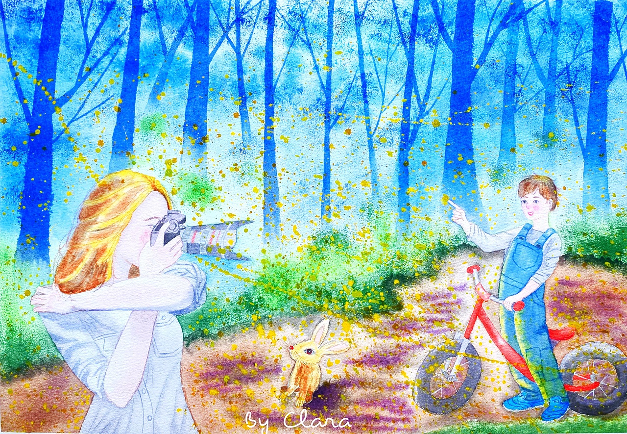 夏天的夜晚（图ZMjU2MDk3NTE2） - 儿童插画 - 站酷设计师MissYouClara原创素材 - 站酷ZCOOL