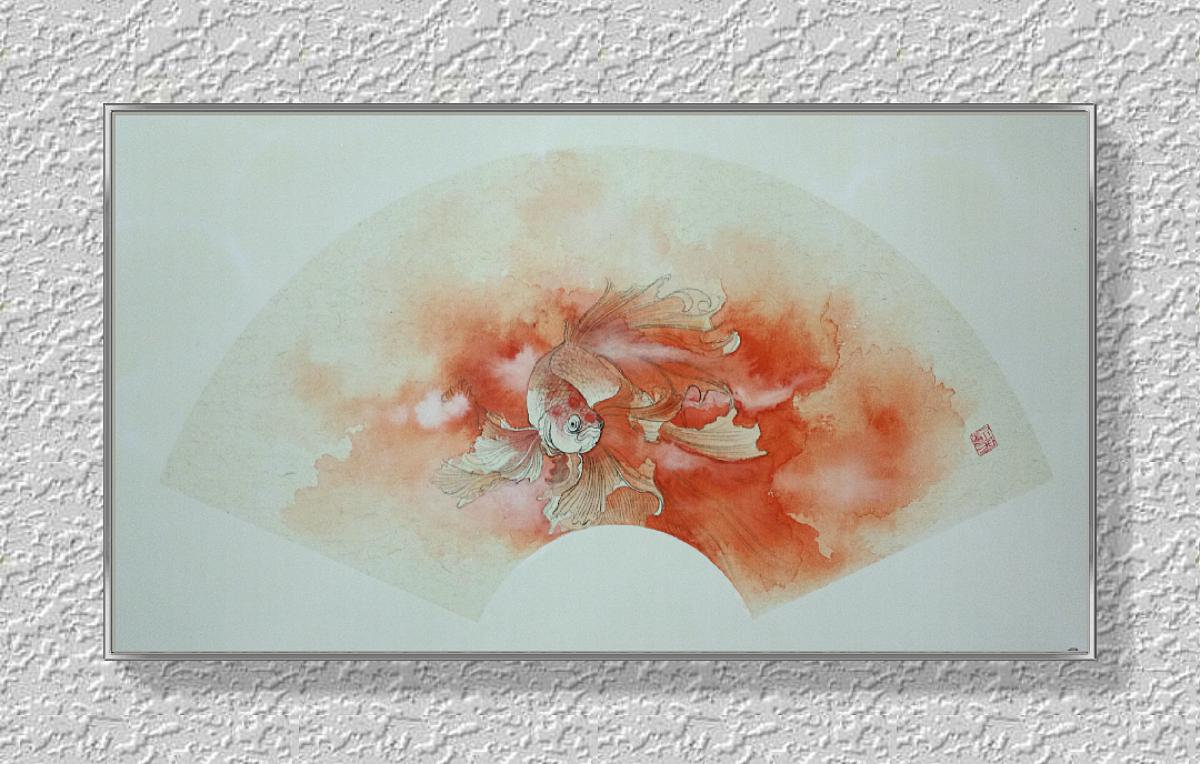 国画作品（斗鱼）系列 规格:33x66cm 国画颜料:姜（图ZMTE3ODk0ODgw） - 绘画 - 站酷设计师浮生绘事原创素材 - 站酷ZCOOL