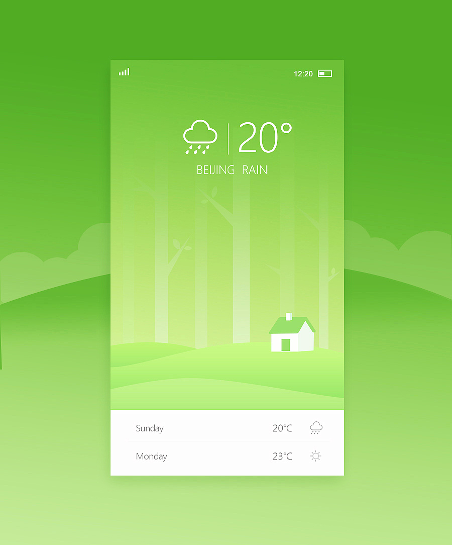 天气app界面设计