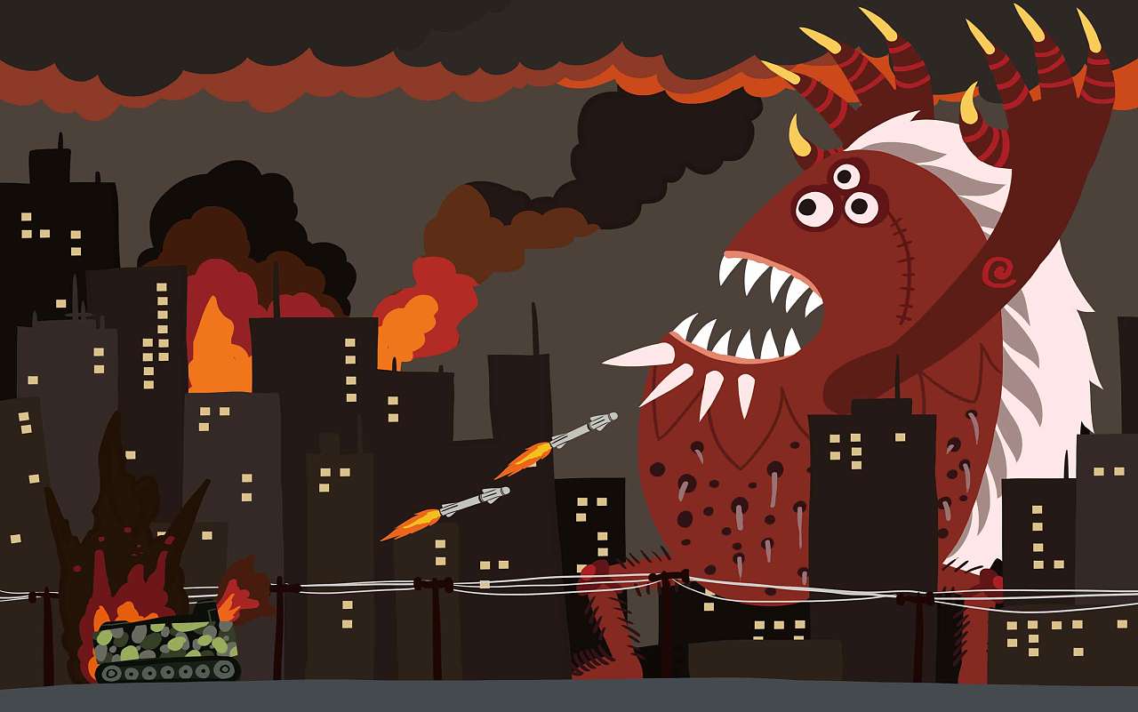 原创作品:怪兽入侵