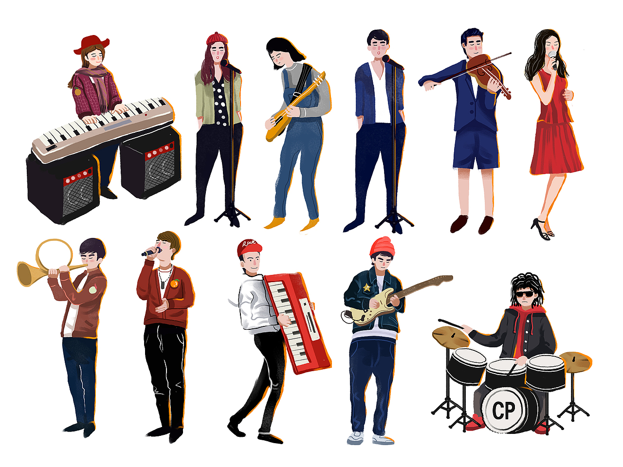 NBCP香橙音乐大赛海报（图ZNTMxNjgyMDg=） - 商业插画 - 站酷设计师钱大江原创素材 - 站酷ZCOOL