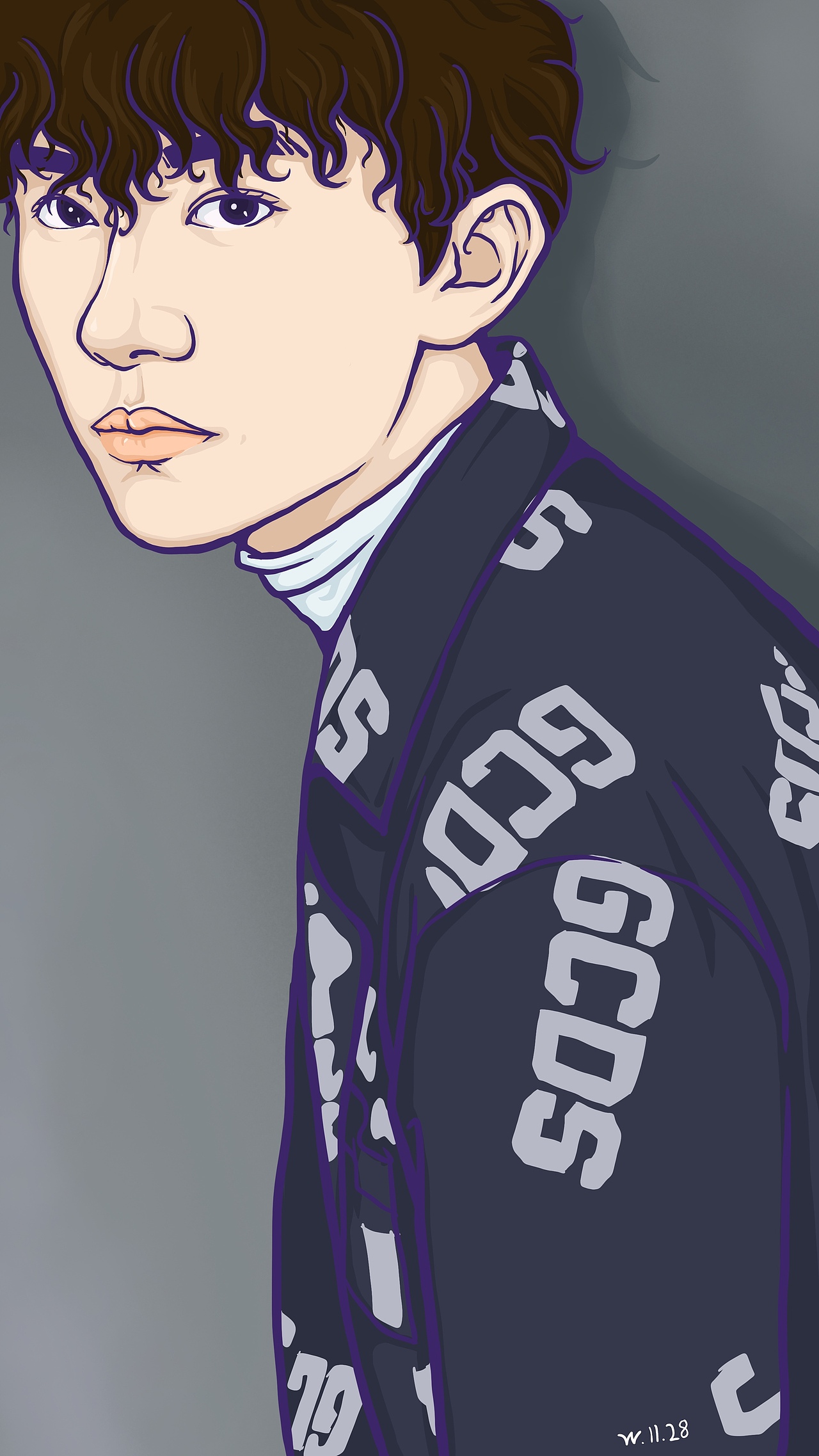 易烊千璽-插畫(huà)（圖ZMTg2OTE4ODA4） - 創(chuàng)作習(xí)作 - 站酷設(shè)計(jì)師小朋友R原創(chuàng)素材 - 站酷ZCOOL