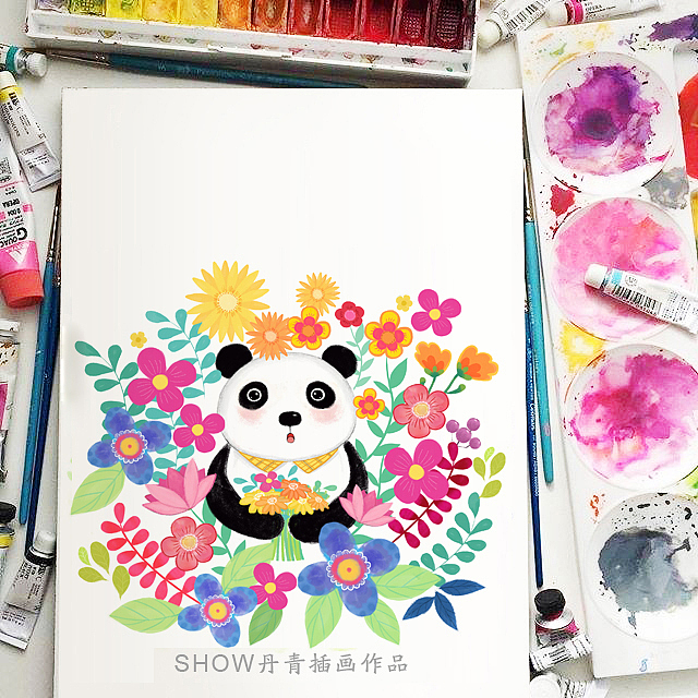 熊猫花园（图ZMjQ1NDA0MDI4） - 商业插画 - 站酷设计师show丹青原创素材 - 站酷ZCOOL