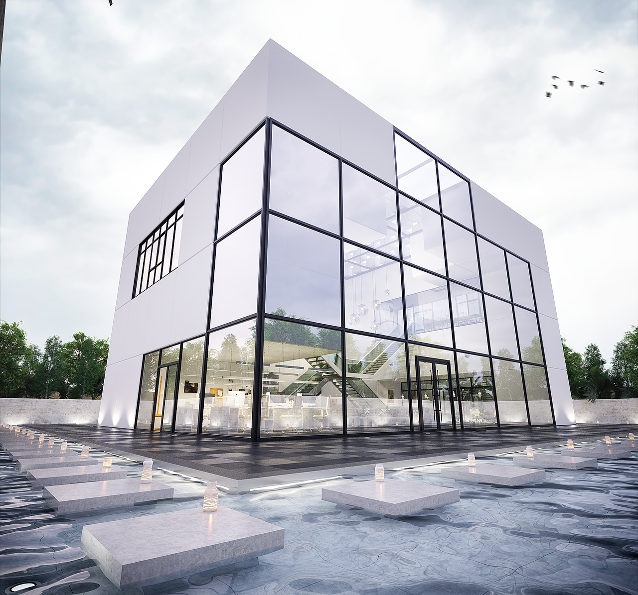 《年终巨作》2016渲云杯空间效果图表现大赛二等奖作品《漫画工作室》室内外全表现