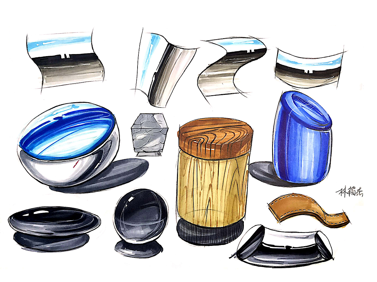 产品手绘马克笔上色（图ZMjA2NjU3MTEy） - 其他工业/产品 - 站酷设计师Linnnk原创素材 - 站酷ZCOOL