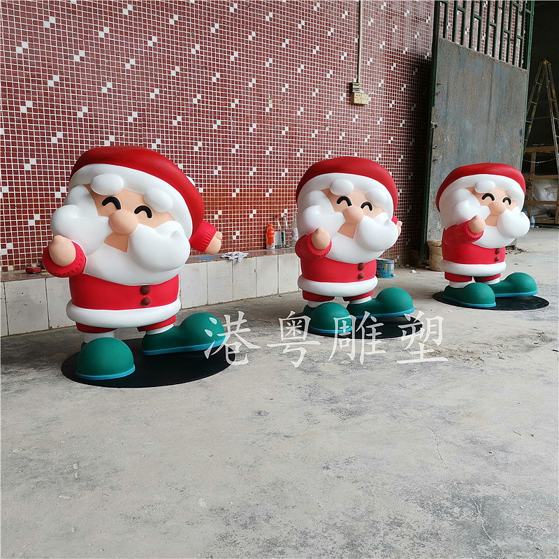 Christmas圣诞节玻璃钢圣诞老人圣诞爷爷卡通雕塑美陈（图ZMjMzMDgwNDY0） - 雕塑 - 站酷设计师港粤雕塑艺术厂家原创素材 - 站酷ZCOOL