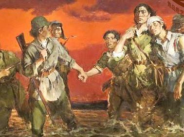 战争壁画场景油画创作