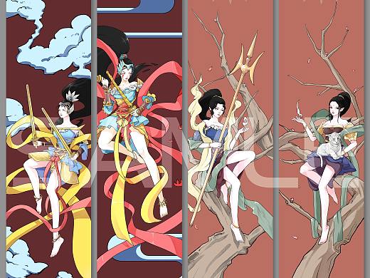 “门神”主题滑板板面