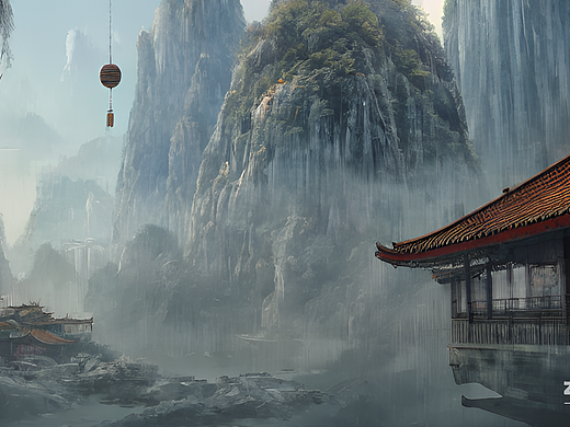 #AI创作实验室#自然 国风 活动氛围