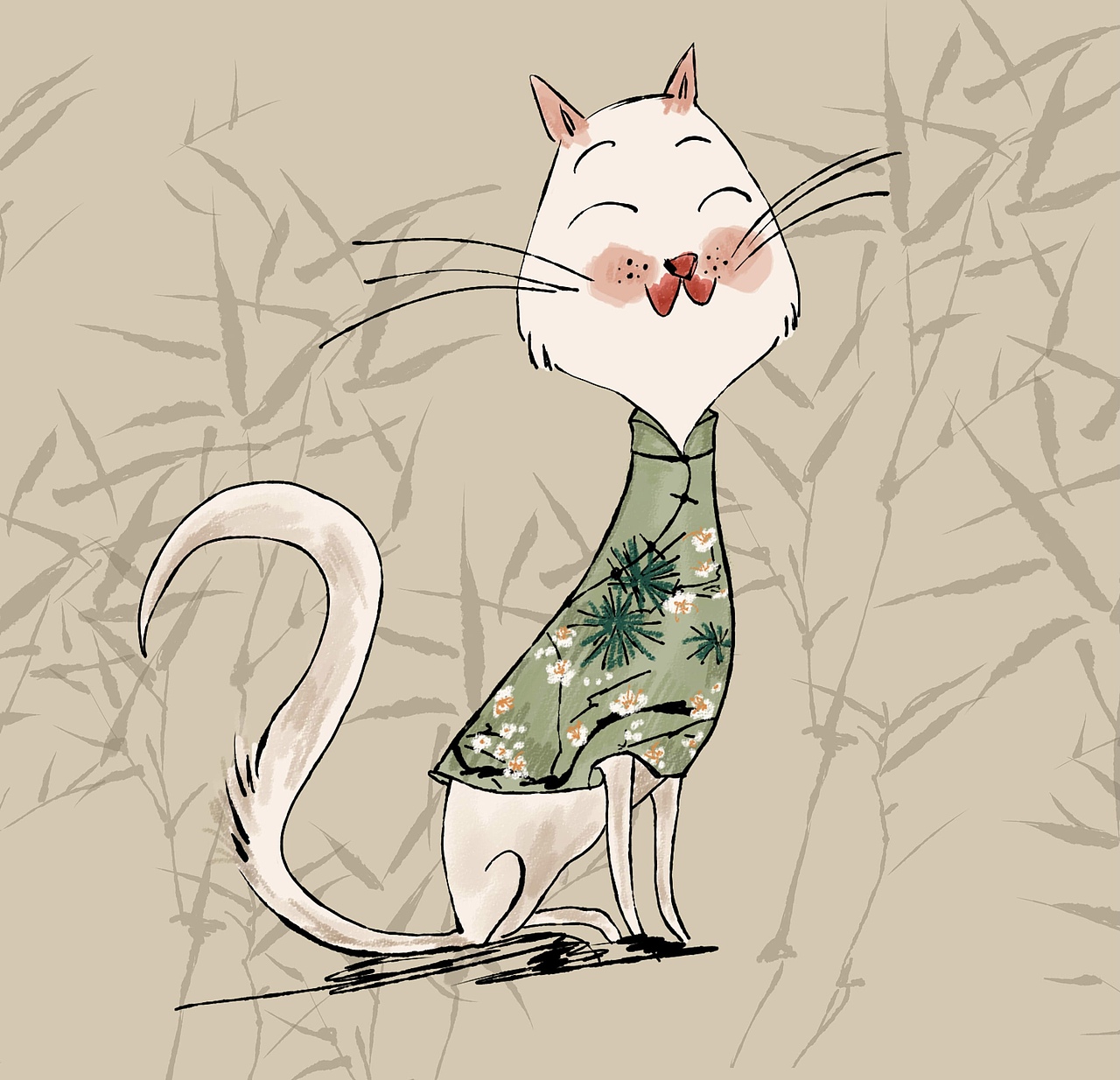 国风猫咪（图ZMzM0MDMzNjY0） - AI作品 - 站酷设计师小小XIAO122原创素材 - 站酷ZCOOL