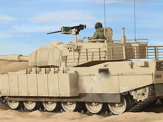 LFT22“白熊”主戰(zhàn)坦克-架空設(shè)定（個(gè)人主頁(yè)-ZNDE2ODI5MjQ=） - 藝術(shù)插畫(huà) - 站酷設(shè)計(jì)師窮的一原創(chuàng)素材 - 站酷ZCOOL