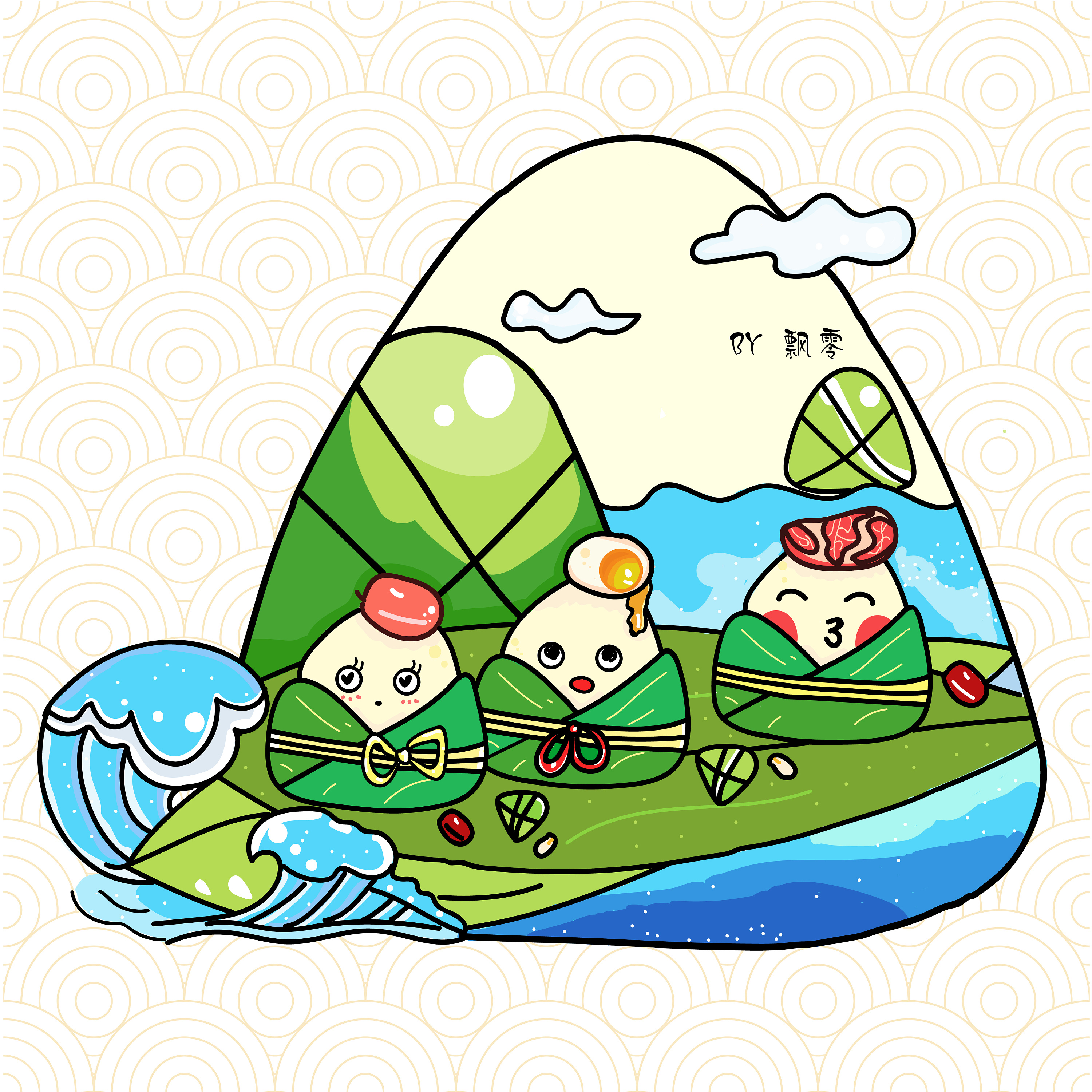 端午节-粽子回家|插画|艺术插画|飘零桢雪 - 原创作品 - 站酷 (zcool)
