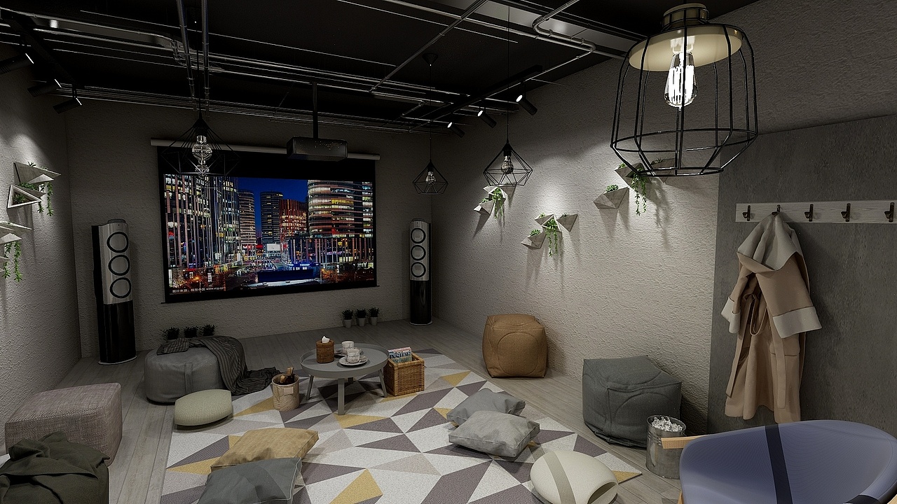 娱乐休息厅设计|空间|家装设计|佳其爱吃芒果_原创作品-站酷zcool