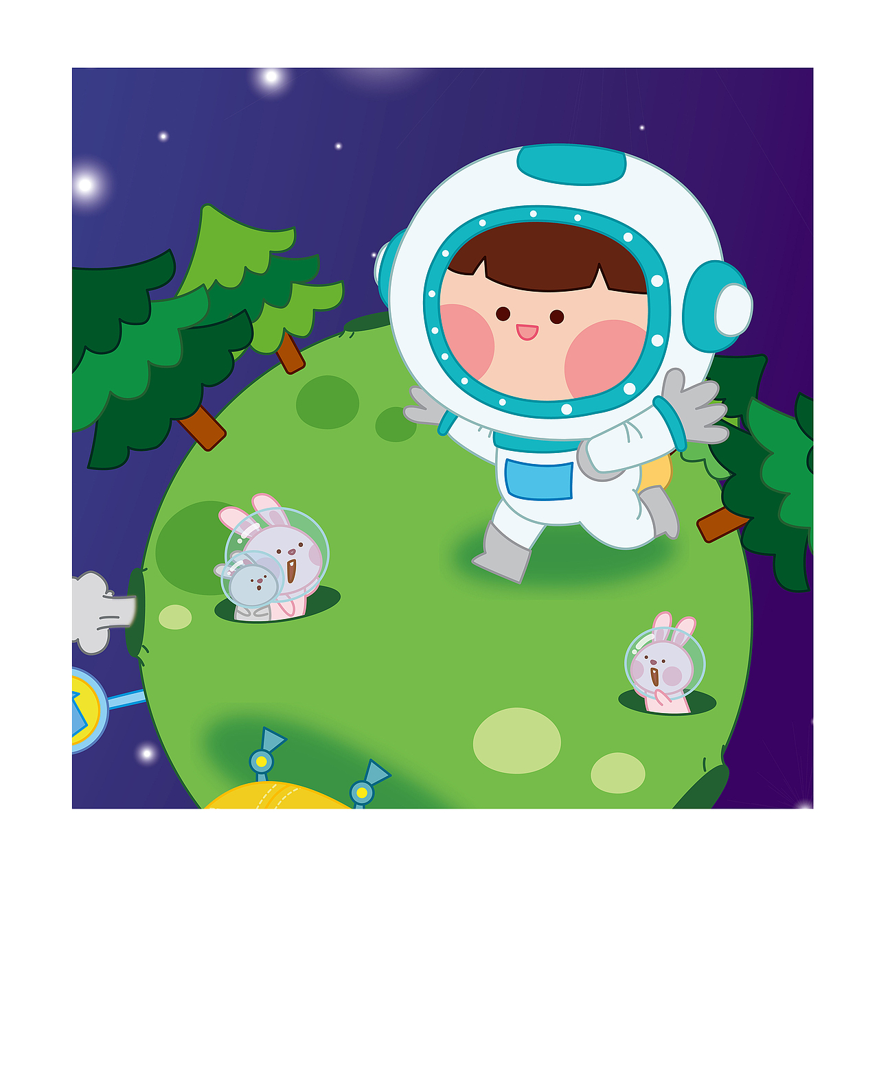 太空游（圖ZMTM4MDg3MDI0） - 商業(yè)插畫(huà) - 站酷設(shè)計(jì)師yeeyo原創(chuàng)素材 - 站酷ZCOOL