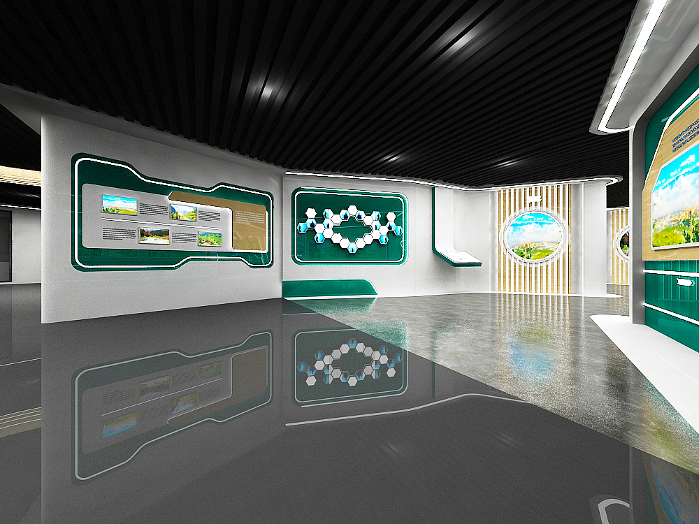 四川农业文化展示展厅设计3D效果图