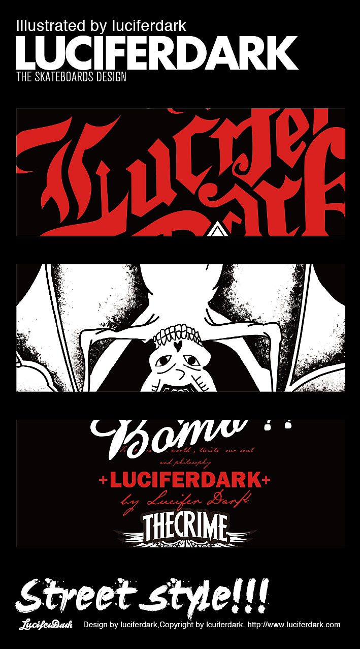 VIK-MAX 合作款滑板设计（图ZMjQ3MTk4NzY=） - 商业插画 - 站酷设计师luciferdark原创素材 - 站酷ZCOOL