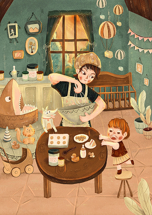 梦鱼吃蛋糕（图ZMTg4NzkwOTcy） - 儿童插画 - 站酷设计师Im壹贰叁原创素材 - 站酷ZCOOL