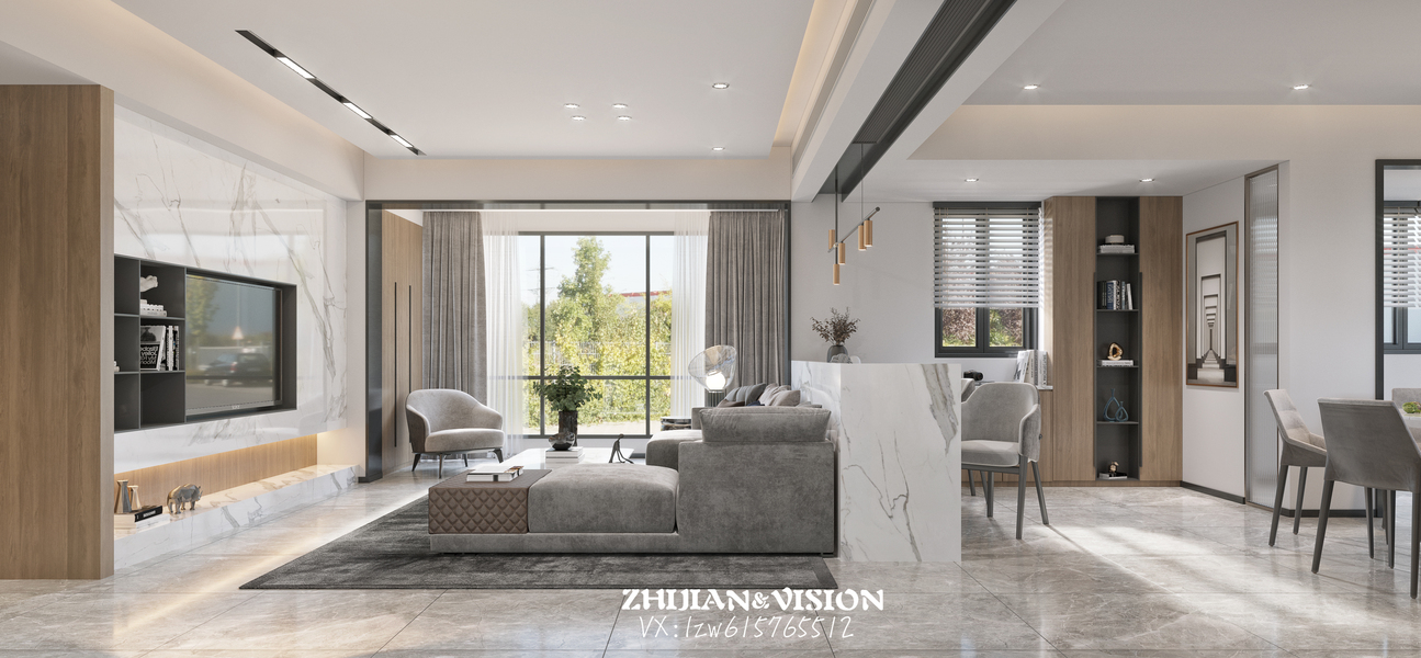 客厅（电视沙发背景墙、天花）