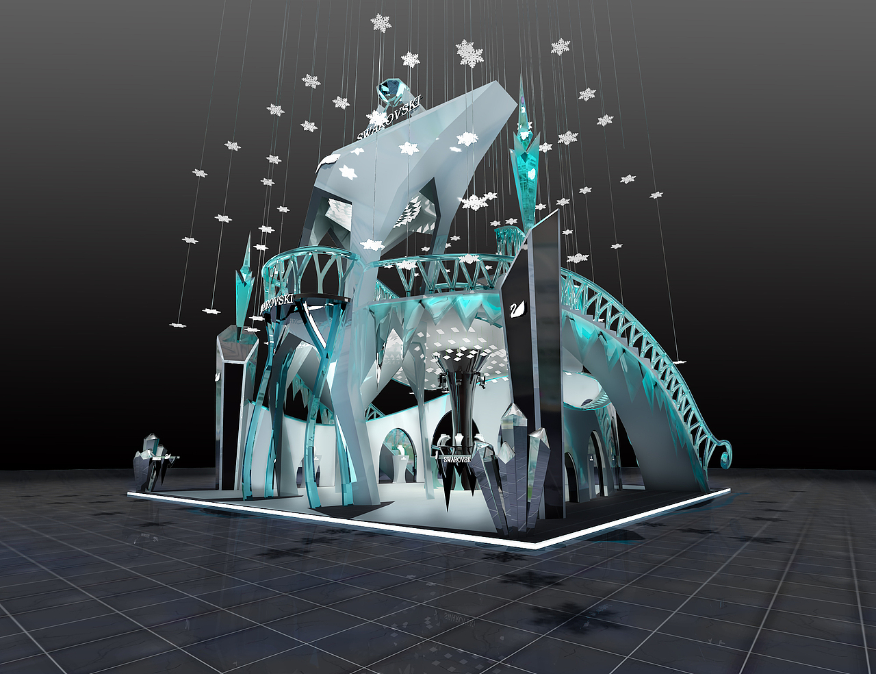 施华洛世奇珠宝展台（图ZMjI1Mjg2NTU2） - 展陈设计 - 站酷设计师烛心Briheart原创素材 - 站酷ZCOOL