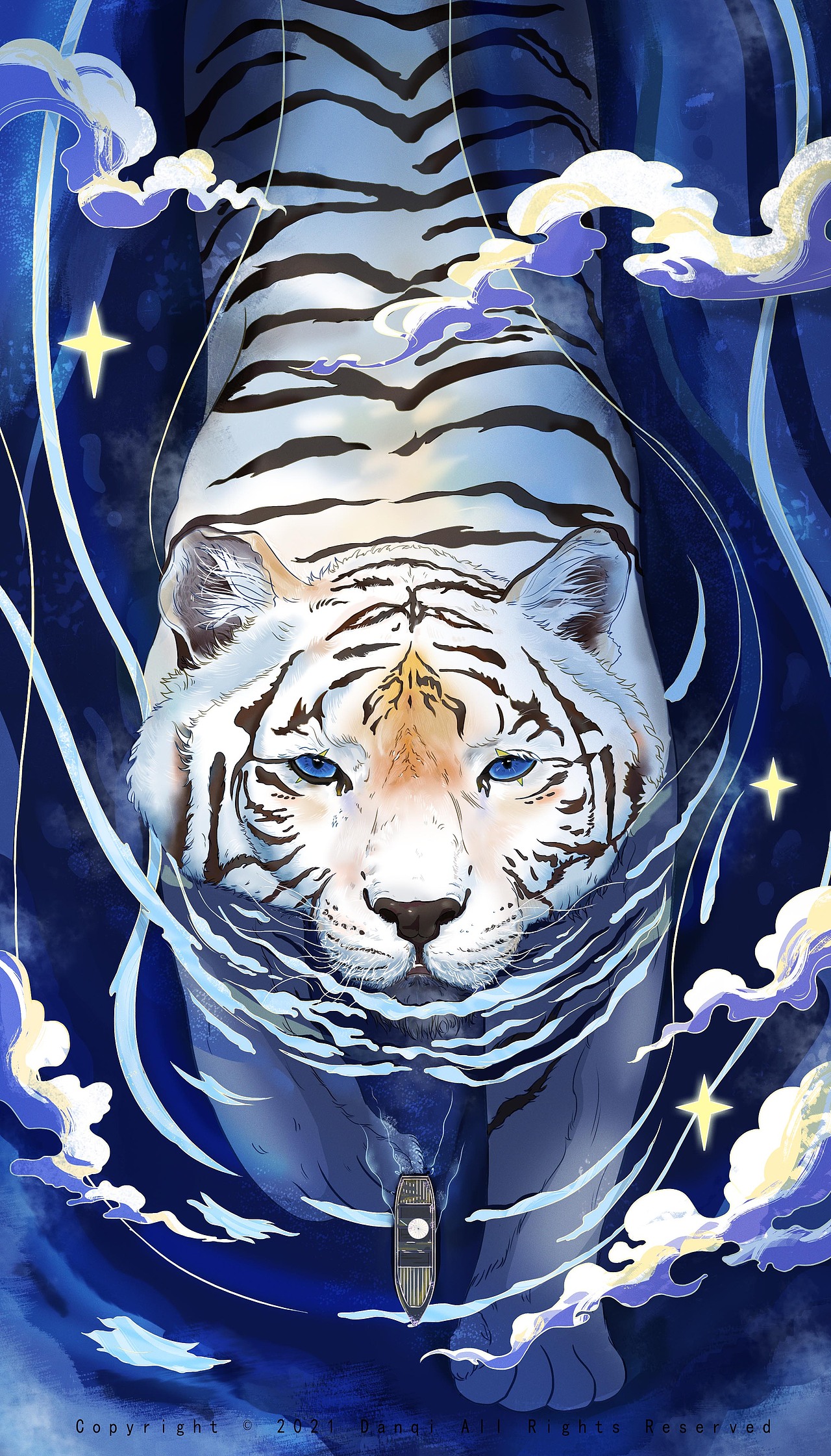 白虎（圖ZMjYxMTM5NDg4） - 創(chuàng)作習(xí)作 - 站酷設(shè)計(jì)師丹琦原創(chuàng)素材 - 站酷ZCOOL