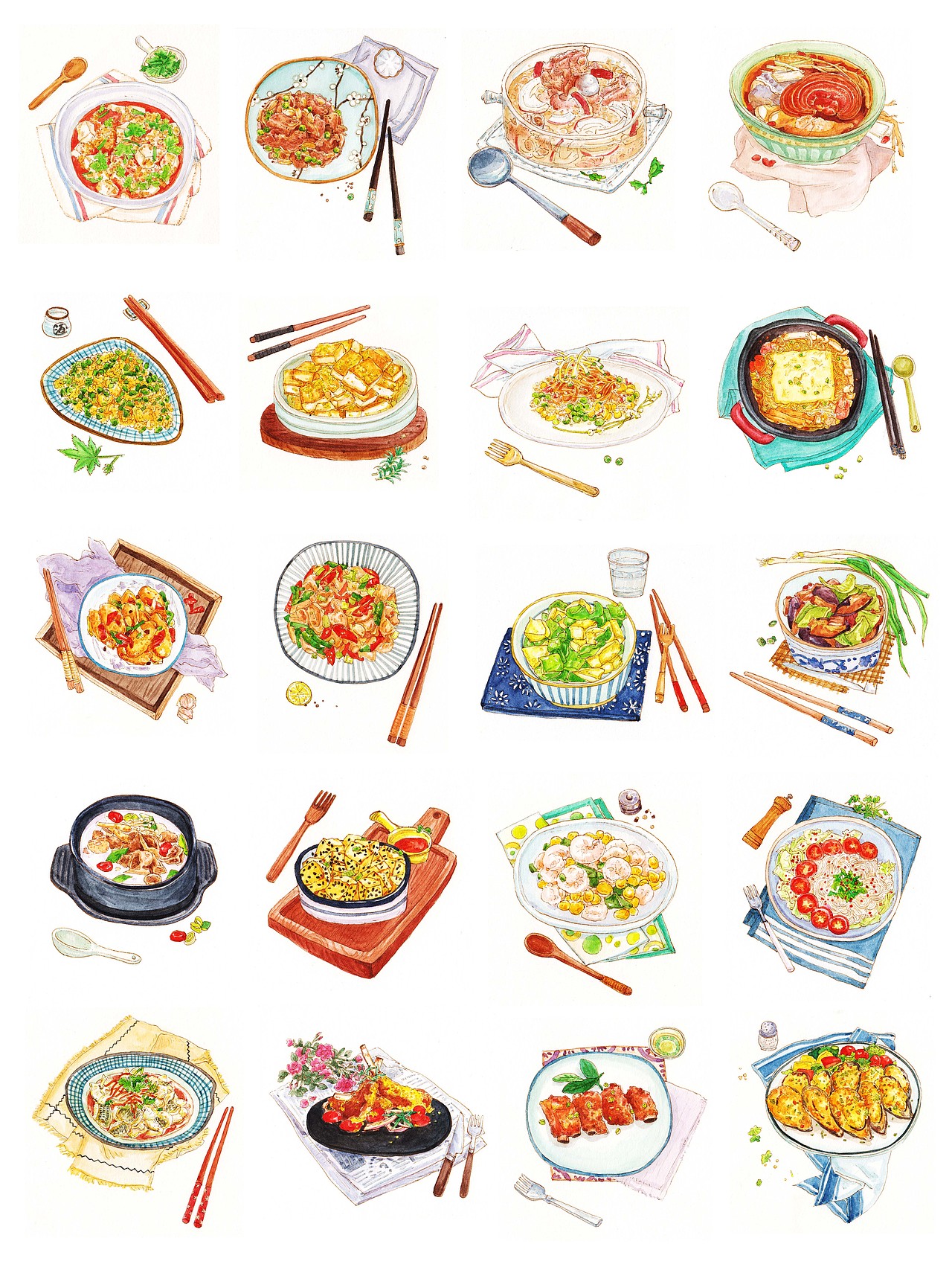 都是食物呀！第二弹（图ZMTc5NzM3MzU2） - 商业插画 - 站酷设计师晓茑原创素材 - 站酷ZCOOL