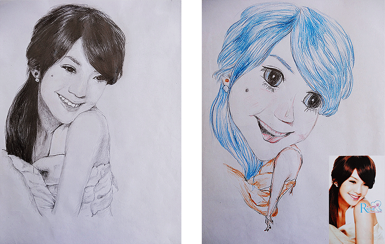 素描+创意卡通-“杨丞琳”