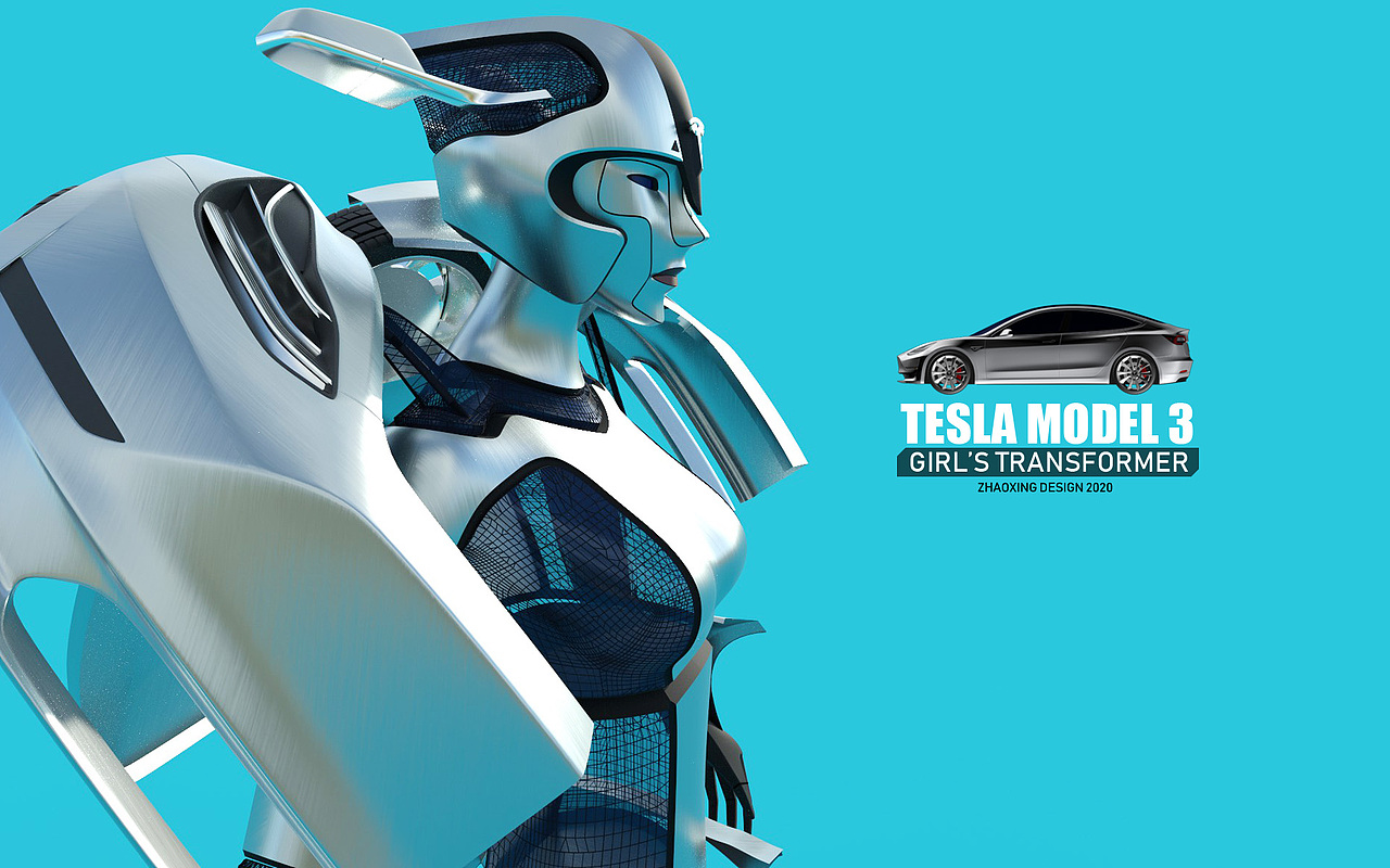 特斯拉model3的同人变化实验（图ZMjAwNTA1MDcy） - 交通工具 - 站酷设计师老模王原创素材 - 站酷ZCOOL