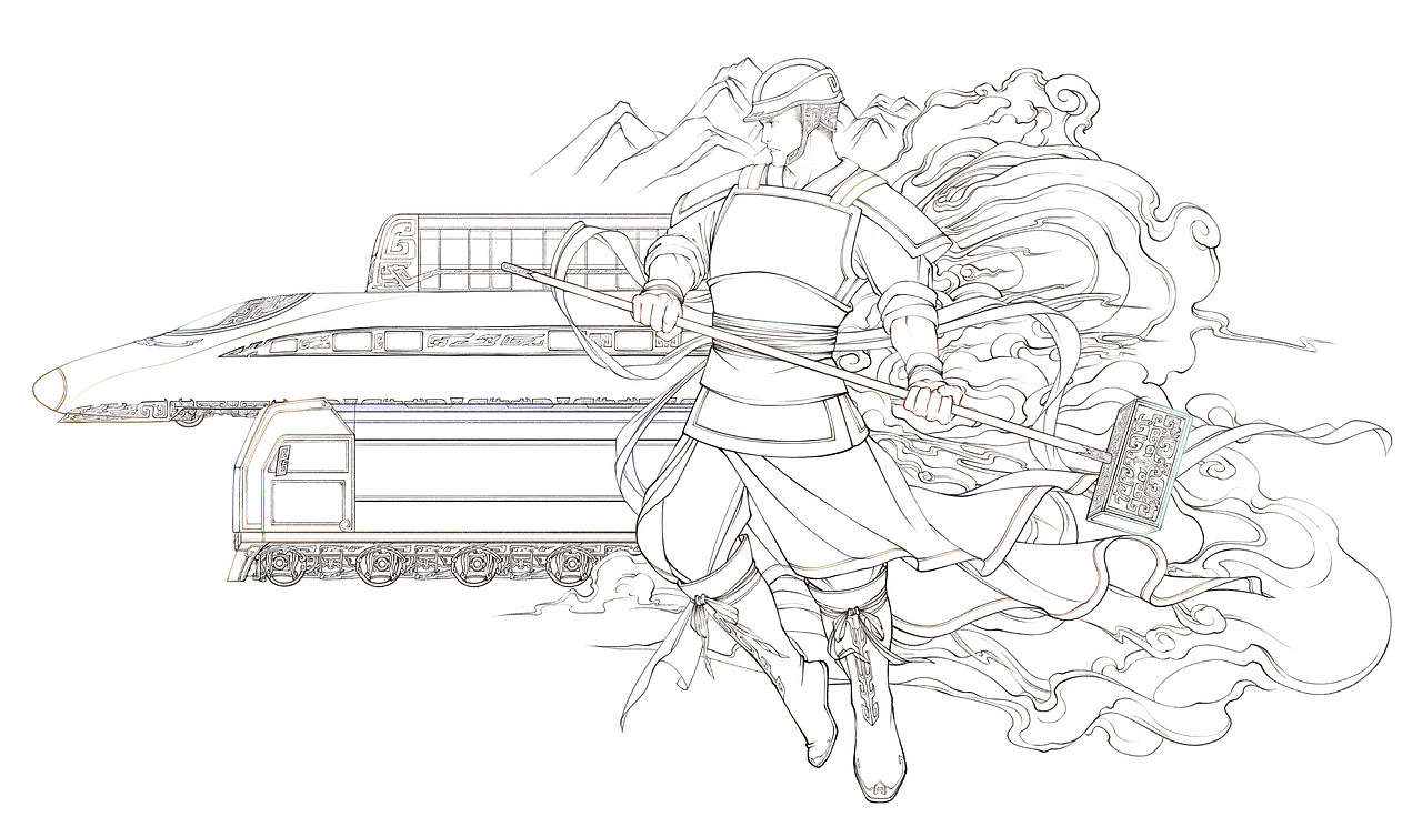 援建工人线稿（欢迎叠图）