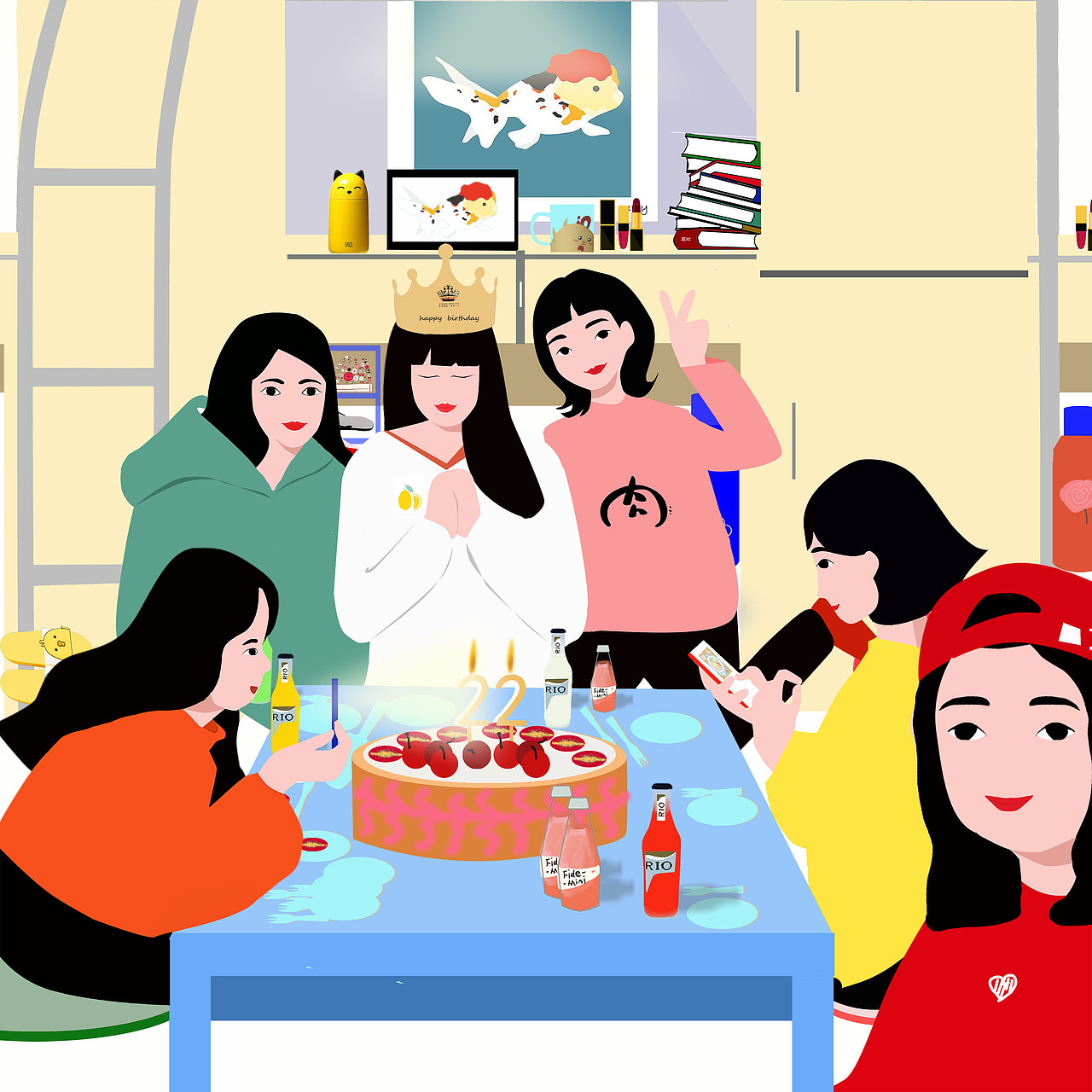 我的大学印象系列插画