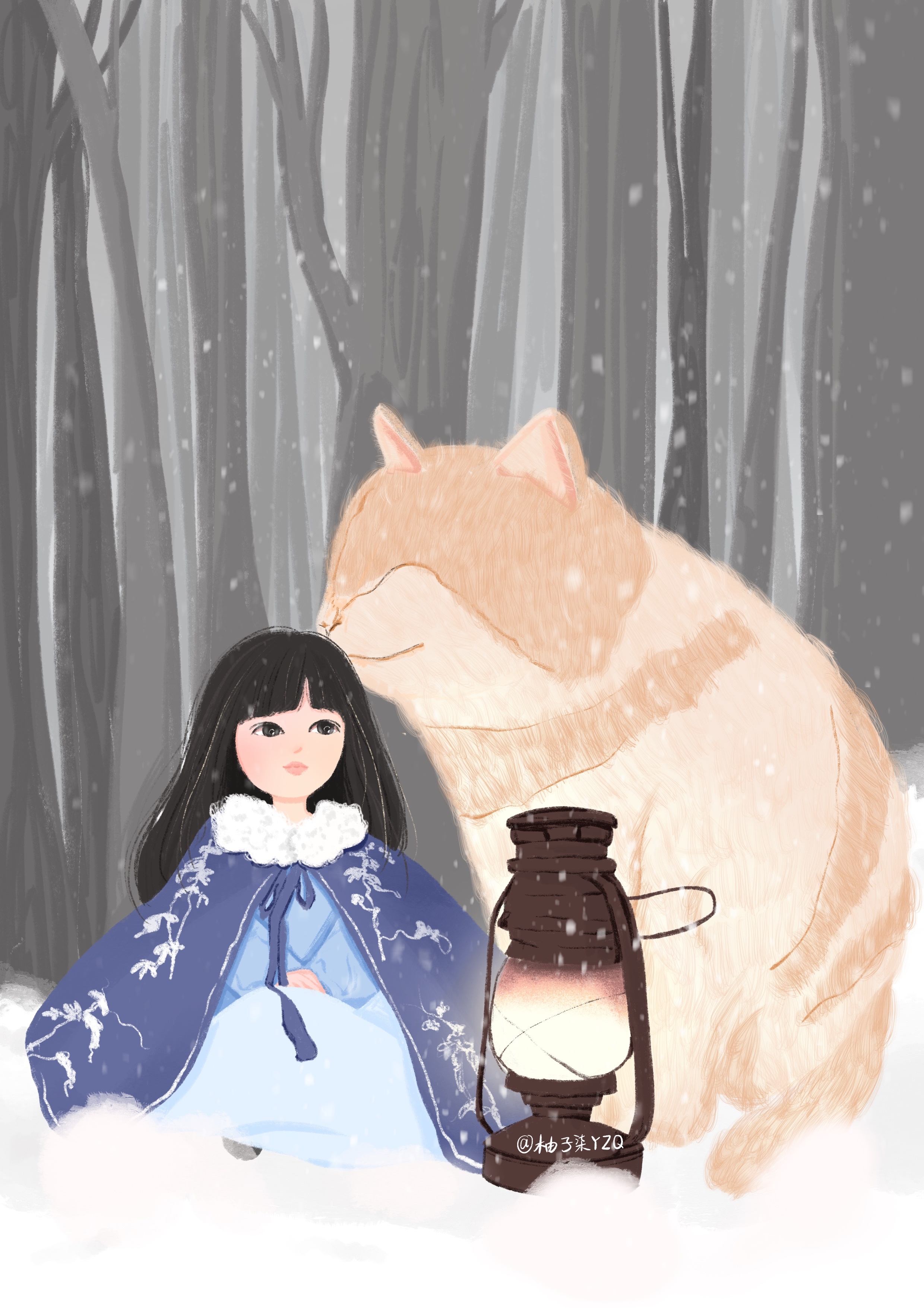 小女孩与猫的故事